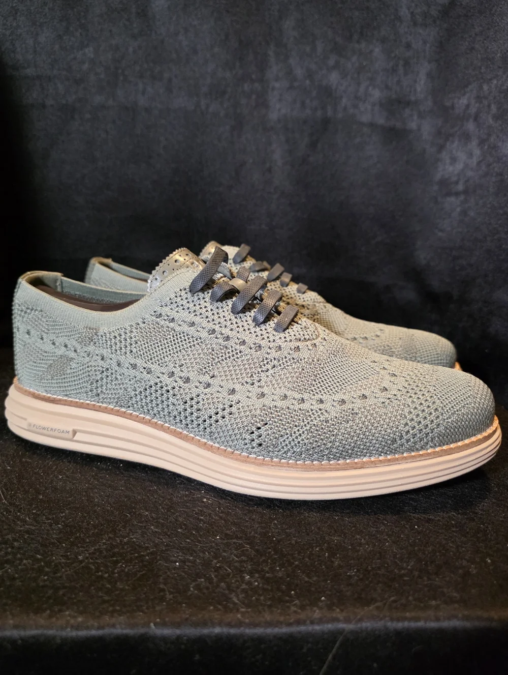 Cole Haan Sage Knit Wingtip Oxfords Contrast Cream Sole 11w